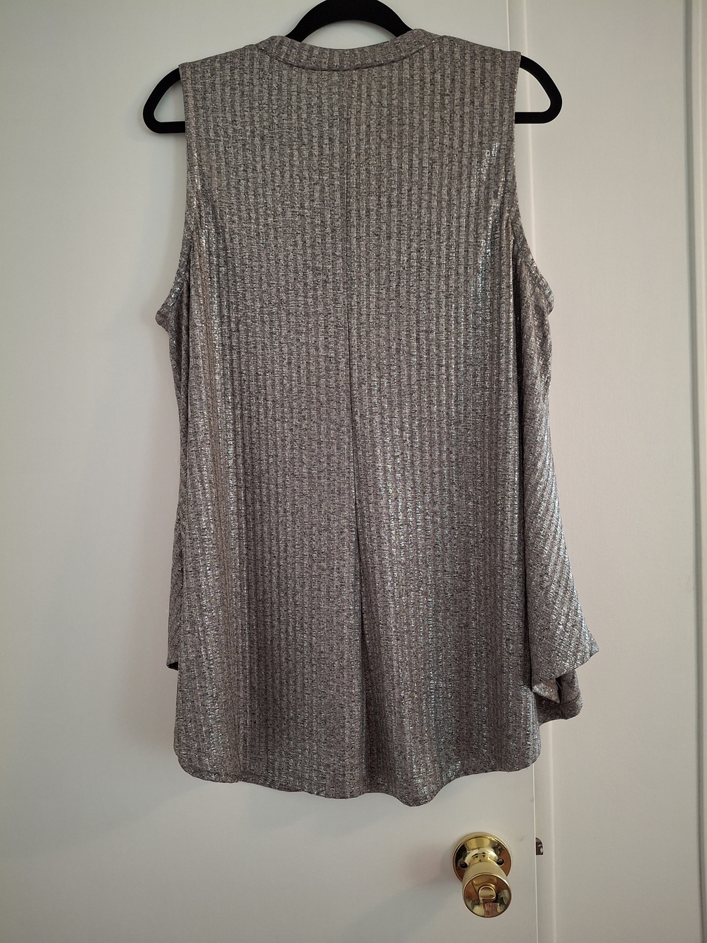 Lane Bryant Grey Swing Tank Top With Metallic Shimmer. Size 18/20. - Picture 4 of 4